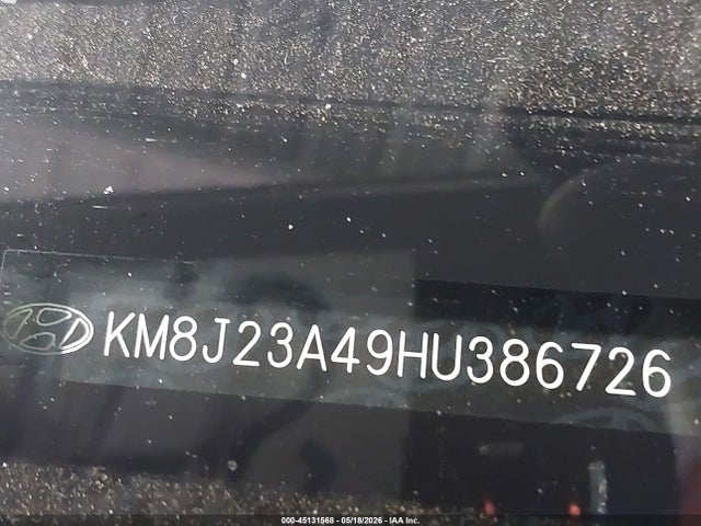 45131568 :رقم المزاد ، KM8J23A49HU386726 vin ، 2017 Hyundai Tucson Se مزاد بيع