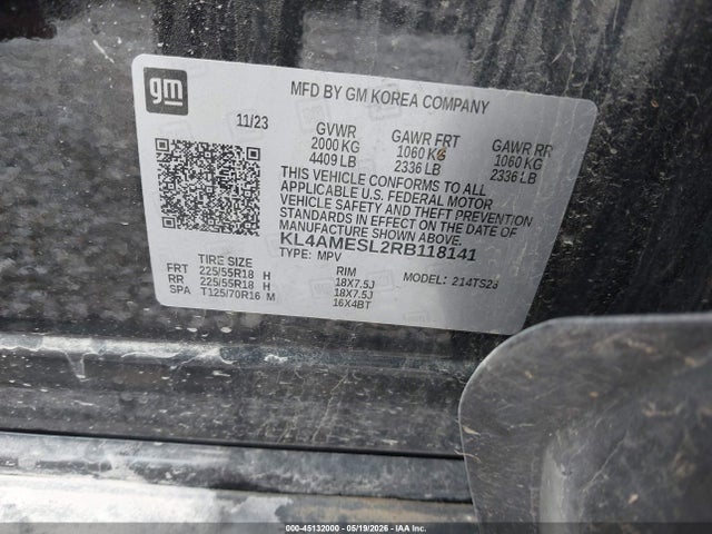 KL4AMESL2RB118141 Buick Encore Gx Sport Touring Awd