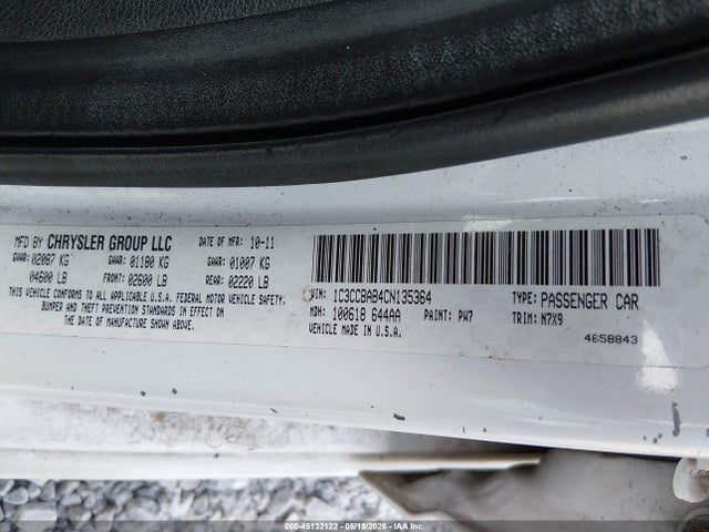 Продажа на аукционе авто 2012 Chrysler 200 Lx, vin: 1C3CCBAB4CN135364, номер лота: 45132122