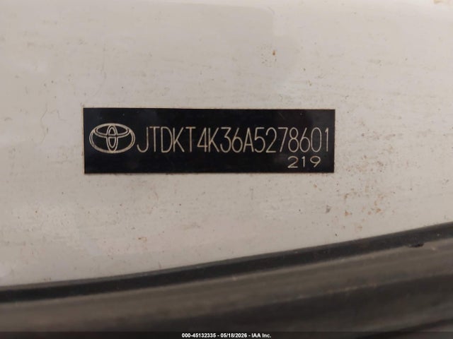 Aukcja sprzedaży 2010 Toyota Yaris, vin: JTDKT4K36A5278601, numer aukcji: 45132335