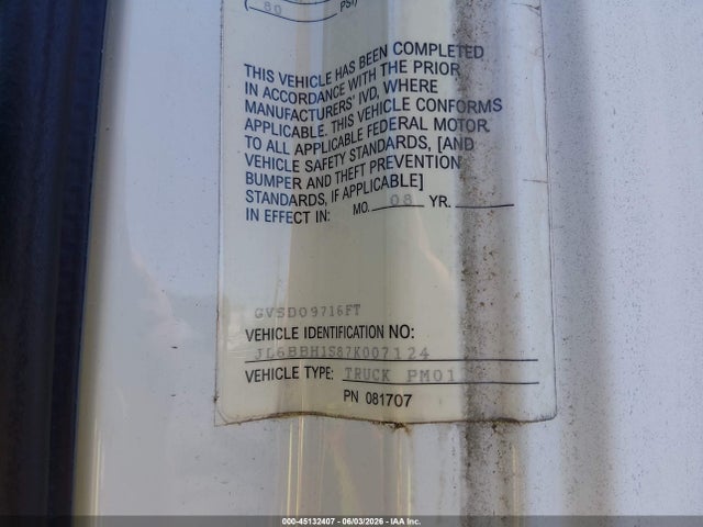 2007 Mitsubishi Fuso Truck Fe 84d მანქანა იყიდება აუქციონზე, vin: JL6BBH1S87K007124, აუქციონის ნომერი: 45132407