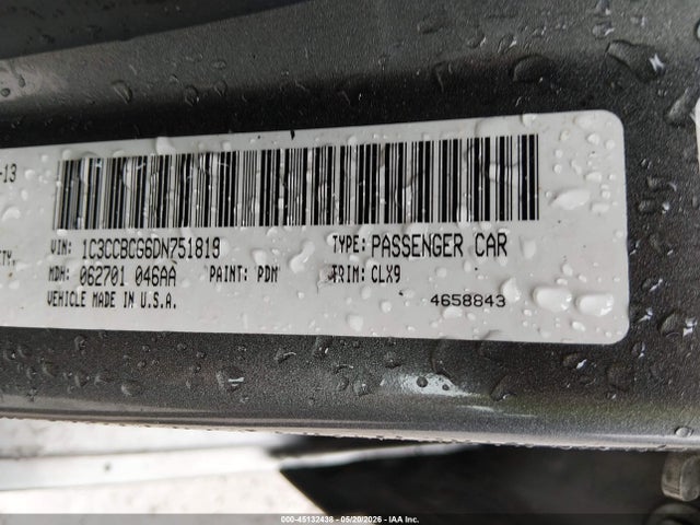 45132438 :رقم المزاد ، 1C3CCBCG6DN751819 vin ، 2013 Chrysler 200 Limited مزاد بيع
