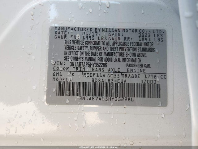 3N1AB7AP5HY352286 Nissan SENTRA S