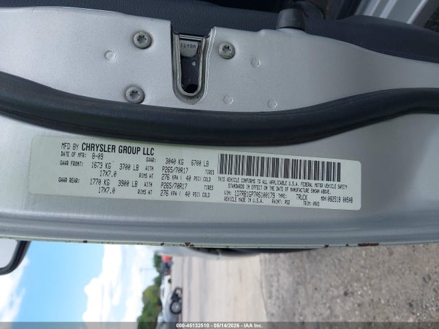 45132510 :رقم المزاد ، 1D7RB1GP7AS100179 vin ، 2010 Dodge Ram 1500 Slt/sport/trx مزاد بيع