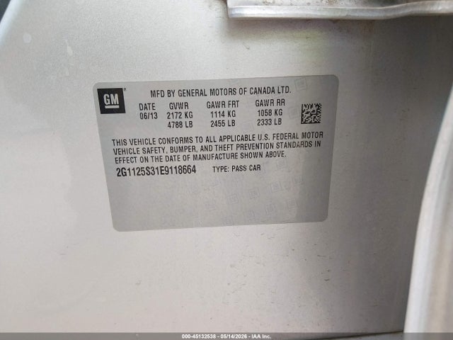 Chevrolet Impala 2lt 2014 2G1125S31E9118664 Image 9