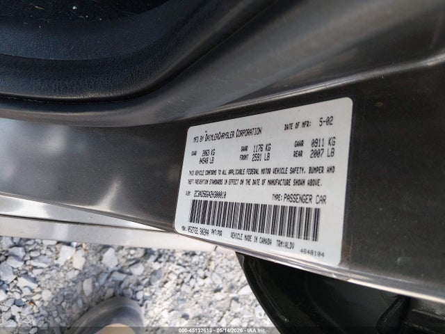 Продаж на аукціоні авто 2002 Chrysler Concorde Limited, vin: 2C3AD56G42H300010, номер лоту: 45132613