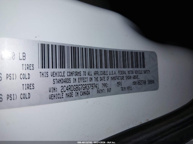 Dodge Grand Caravan Se Plus 2016 2C4RDGBG7GR379741 Image 9