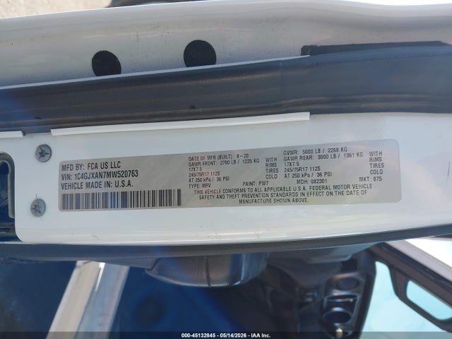 1C4GJXAN7MW520763 Jeep Wrangler Sport S 4x4