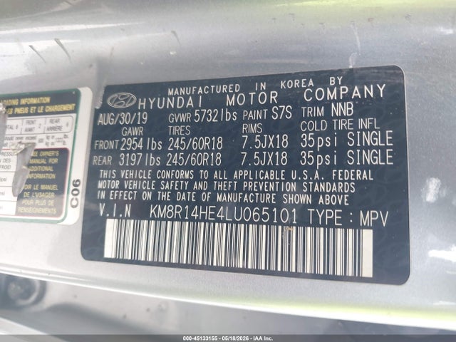 Hyundai Palisade Se 2020 KM8R14HE4LU065101 Image 9