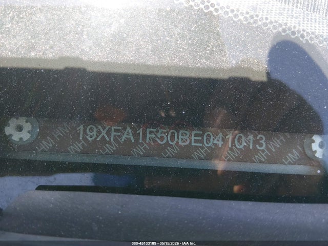 45133189 :رقم المزاد ، 19XFA1F50BE041013 vin ، 2011 Honda Civic Lx مزاد بيع