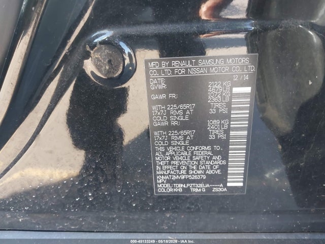 Продажа на аукционе авто 2015 Nissan Rogue S, vin: KNMAT2MV9FP526379, номер лота: 45133249