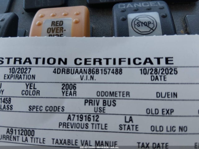 Продаж на аукціоні авто 2006 Ic Corporation 3000, vin: 4DRBUAAN86B157488, номер лоту: 45133350