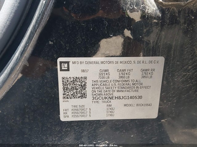Продажа на аукционе авто 2018 Chevrolet Silverado 1500 Wt, vin: 3GCUKNEH8JG140530, номер лота: 45133502