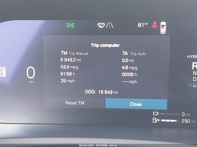 YV4H60JF7S1340812 Volvo Xc90 Plug-in Hybrid T8 Ultra 6-seater