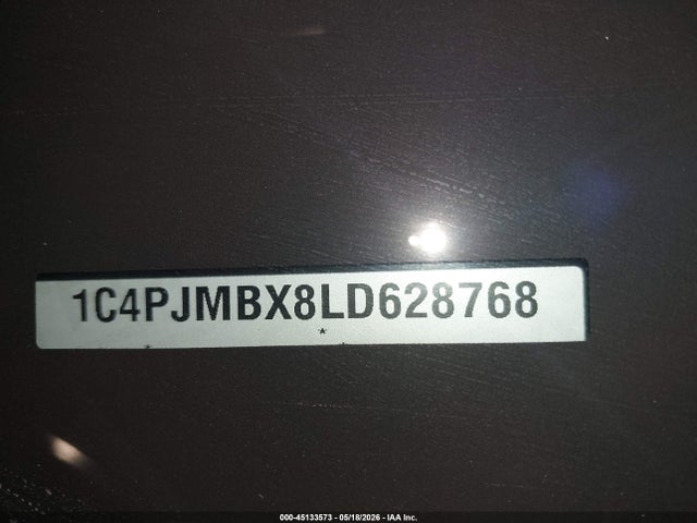 45133573 :رقم المزاد ، 1C4PJMBX8LD628768 vin ، 2020 Jeep Cherokee Trailhawk 4x4 مزاد بيع