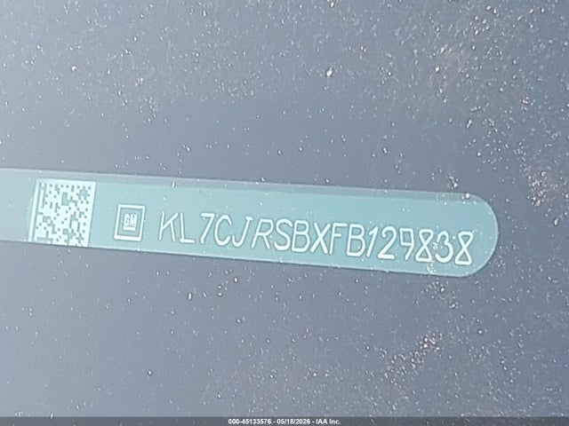Продаж на аукціоні авто 2015 Chevrolet Trax Lt, vin: KL7CJRSBXFB129838, номер лоту: 45133576