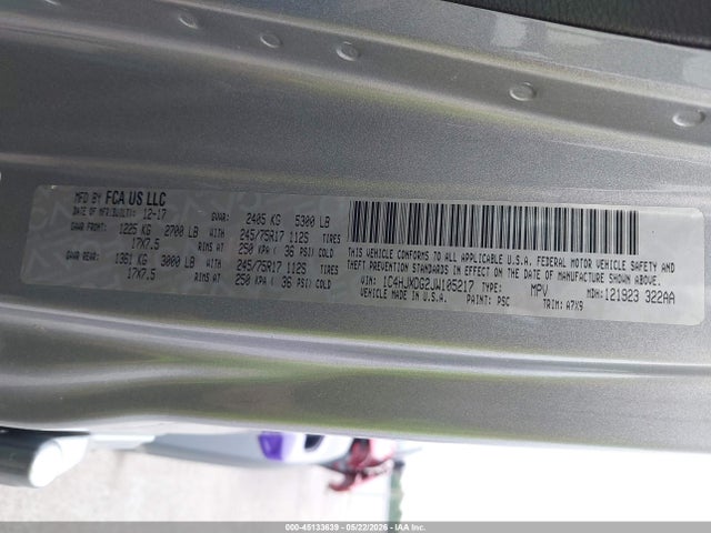 Продаж на аукціоні авто 2018 Jeep Wrangler Unlimited Sport, vin: 1C4HJXDG2JW105217, номер лоту: 45133639