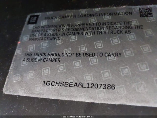 Aukcja sprzedaży 2020 Chevrolet Colorado 2wd  Long Box Wt, vin: 1GCHSBEA6L1207386, numer aukcji: 45133656