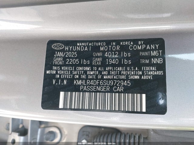 Продаж на аукціоні авто 2025 Hyundai Elantra N Line, vin: KMHLR4DF6SU972945, номер лоту: 45133663