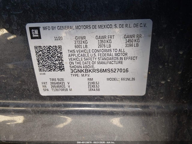 Chevrolet Blazer Awd Rs 2021 3GNKBKRS6MS527016 Image 9