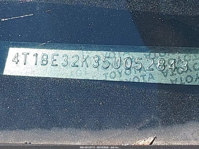 Aukcja sprzedaży 2005 Toyota Camry Std, vin: 4T1BE32K35U052843, numer aukcji: 45133713