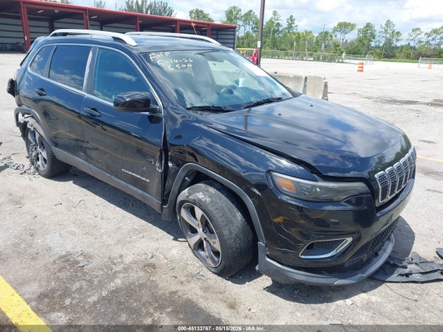 2019 Jeep Cherokee Limited Fwd მანქანა იყიდება აუქციონზე, vin: 1C4PJLDB9KD427553, აუქციონის ნომერი: 45133767