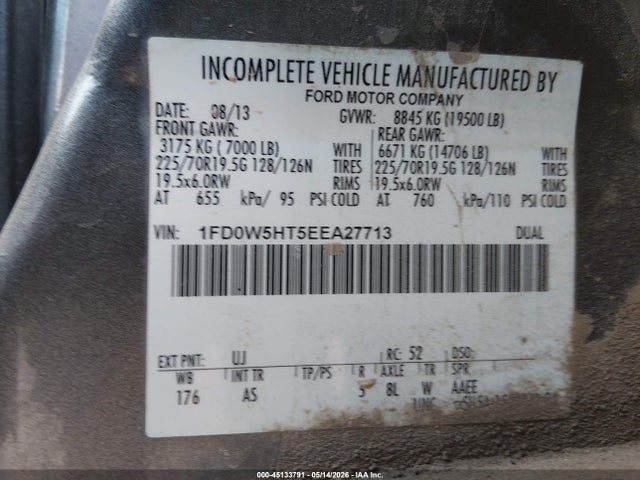 Aukcja sprzedaży 2014 Ford F-550 Chassis Xl, vin: 1FD0W5HT5EEA27713, numer aukcji: 45133791
