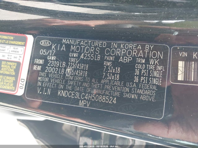 KIA Niro Touring 2017 KNDCE3LC4H5088524 Image 9