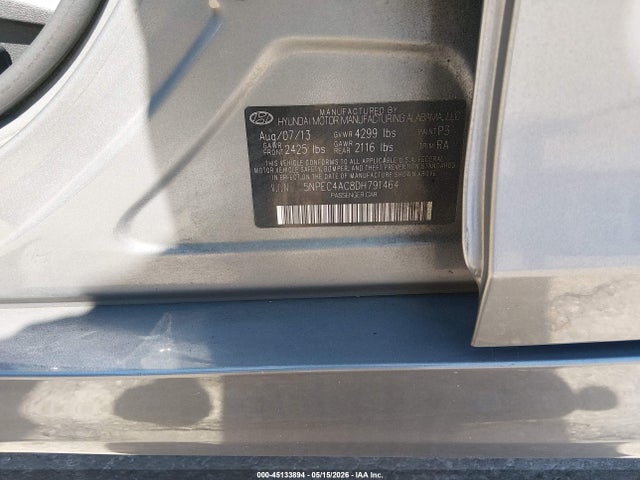 Aukcja sprzedaży 2013 Hyundai Sonata Se, vin: 5NPEC4AC8DH791464, numer aukcji: 45133894