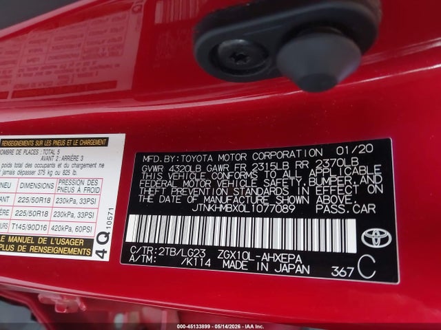 JTNKHMBX0L1077089 Toyota C-hr Limited