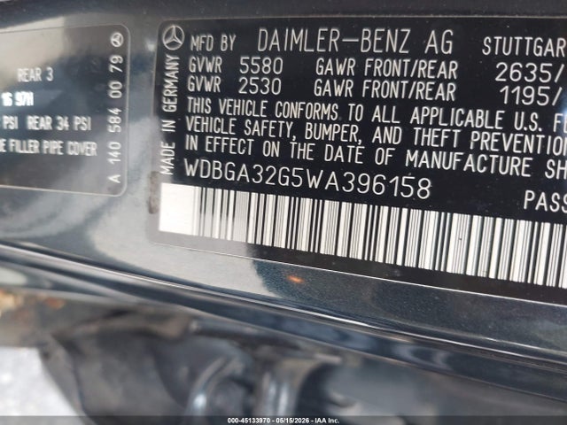 Продажа на аукционе авто 1998 Mercedes-benz S 320, vin: WDBGA32G5WA396158, номер лота: 45133970