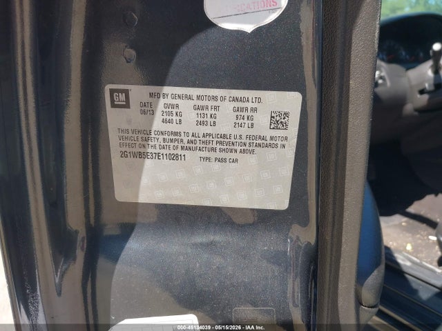 Aukcja sprzedaży 2014 Chevrolet Impala Limited Lt, vin: 2G1WB5E37E1102811, numer aukcji: 45134039