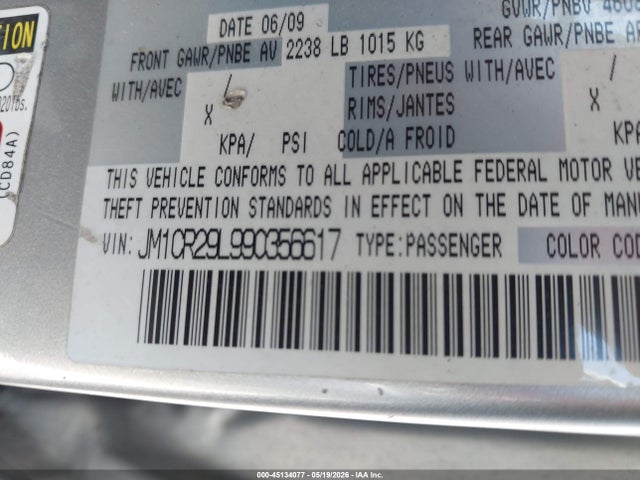 Aukcja sprzedaży 2009 Mazda Mazda5 Sport, vin: JM1CR29L990356617, numer aukcji: 45134077