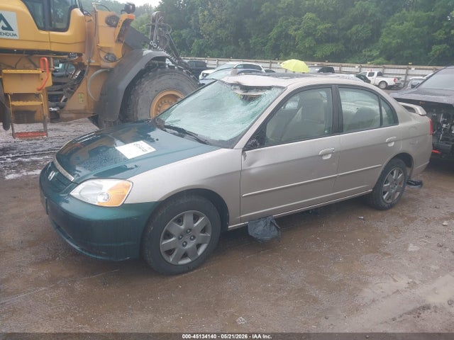 45134140 :رقم المزاد ، JHMES26761S001481 vin ، 2001 Honda Civic Ex مزاد بيع