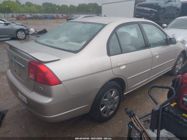 45134140 :رقم المزاد ، JHMES26761S001481 vin ، 2001 Honda Civic Ex مزاد بيع
