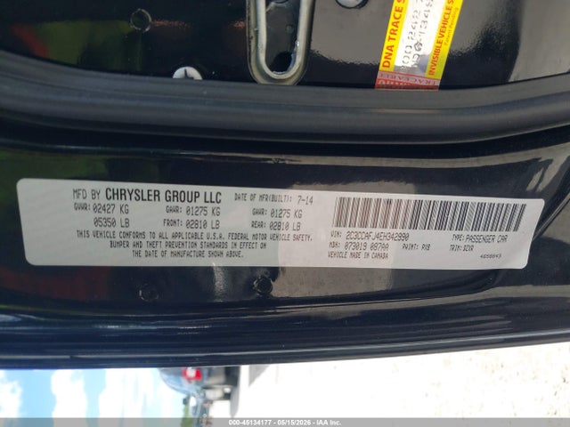 Aukcja sprzedaży 2014 Chrysler 300 Srt8, vin: 2C3CCAFJ4EH342990, numer aukcji: 45134177