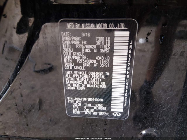Продаж на аукціоні авто 2017 Infiniti Qx80, vin: JN8AZ2NF9H9640268, номер лоту: 45134185