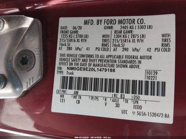 NM0GE9E20L1479188 Ford Transit Connect Xl Passenger