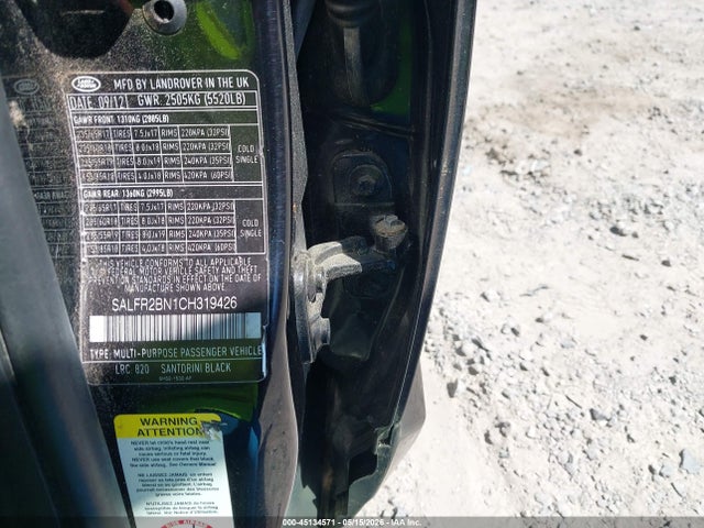 45134571 :رقم المزاد ، SALFR2BN1CH319426 vin ، 2012 Land Rover Lr2 مزاد بيع