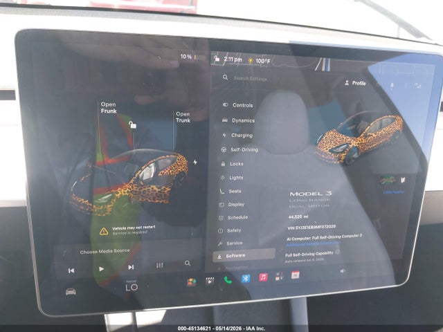 Aukcja sprzedaży 2021 Tesla Model 3 Long Range, vin: 5YJ3E1EB9MF072028, numer aukcji: 45134621
