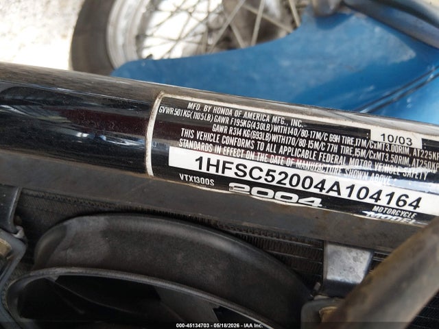 Aukcja sprzedaży 2004 Honda Vt1300 S, vin: 1HFSC52004A104164, numer aukcji: 45134703