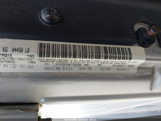 45134705 :رقم المزاد ، 1J4FA39S94P786885 vin ، 2004 Jeep Wrangler X مزاد بيع