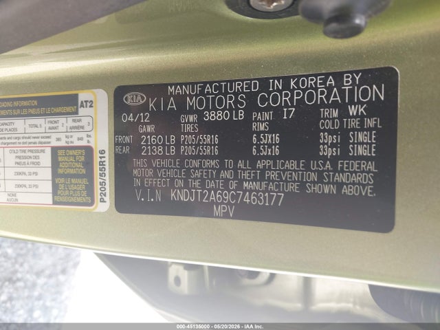 Продаж на аукціоні авто 2012 Kia Soul +, vin: KNDJT2A69C7463177, номер лоту: 45135000