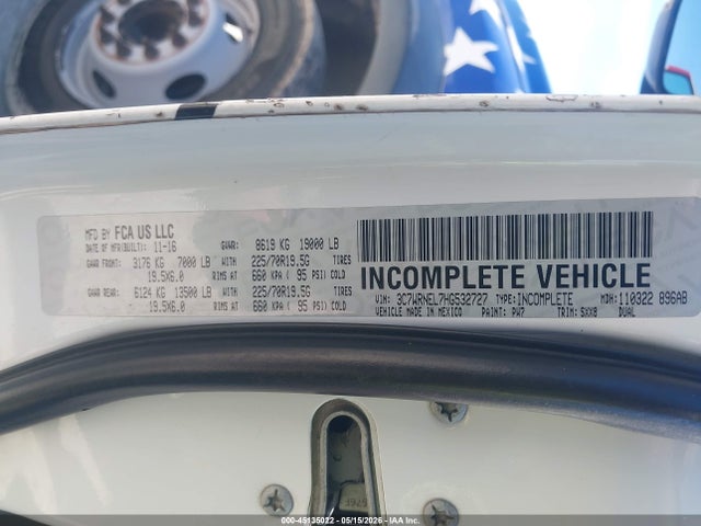 3C7WRNEL7HG532727 RAM 5500 Chassis Tradesman/slt/laramie