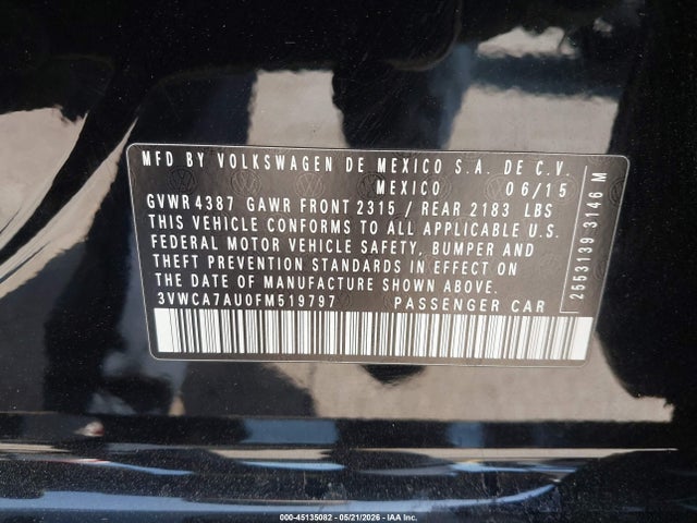 3VWCA7AU0FM519797 Volkswagen Golf Sportwagen Tdi Se 4-door