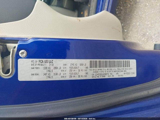 Aukcja sprzedaży 2018 Dodge Grand Caravan Se, vin: 2C4RDGBG9JR288770, numer aukcji: 45135178