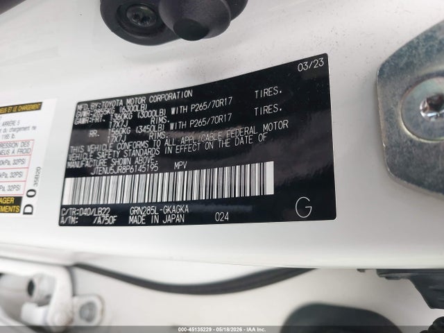 JTENU5JR8P6145195 Toyota 4runner Sr5 Premium