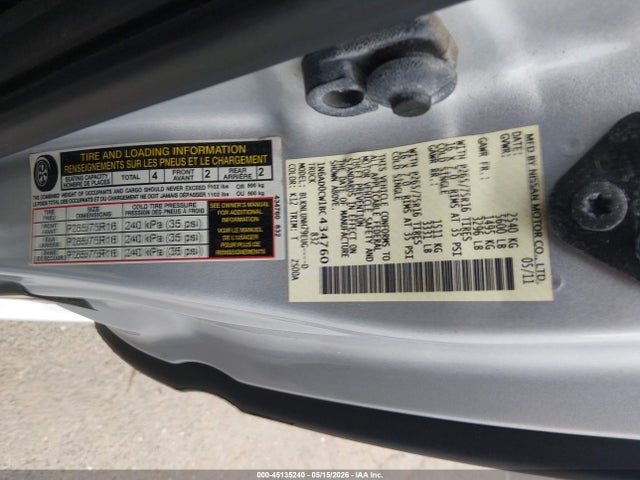 Aukcja sprzedaży 2011 Nissan Frontier Pro-4x, vin: 1N6AD0CW1BC434760, numer aukcji: 45135240