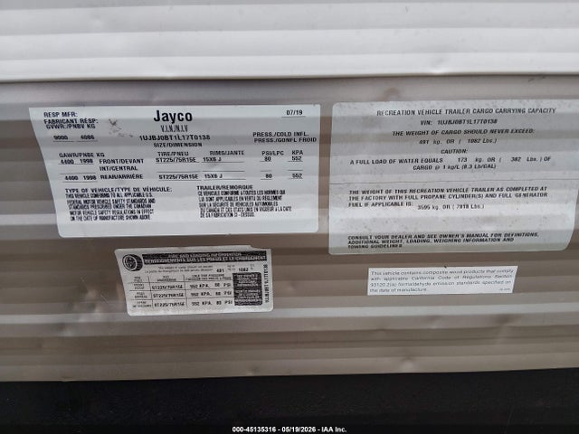 Jayco Other 2020 1UJBJ0BT1L17T0138 Image 7