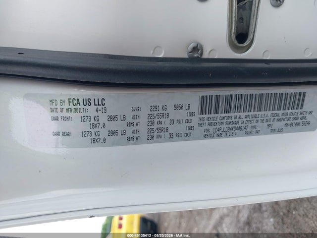 Продаж на аукціоні авто 2019 Jeep Cherokee Limited Fwd, vin: 1C4PJLDB4KD448147, номер лоту: 45135412